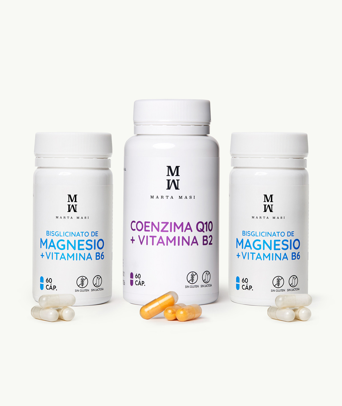 MM 2 Bisglicinato de Magnesio-Vit B6 + MM Coenzima Q10-Vit B2