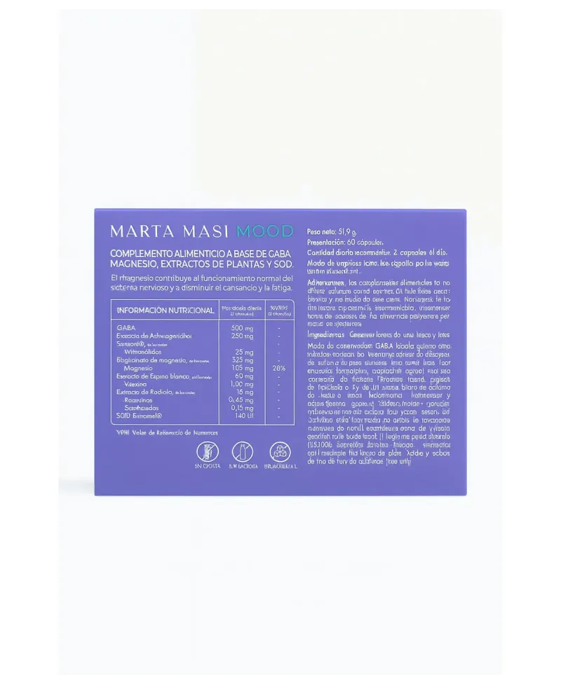 Ingredientes Mood de Marta Masi