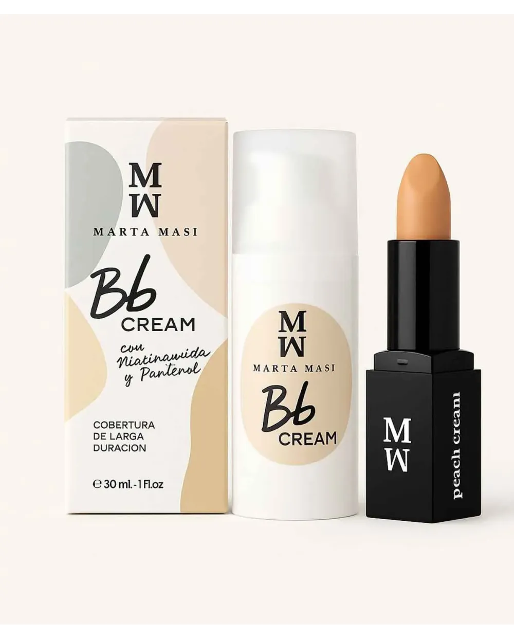 Marta Masi BBcream Crema Hidratante con Color (30ml) + Marta Masi corrector Hidratante Peach Cream