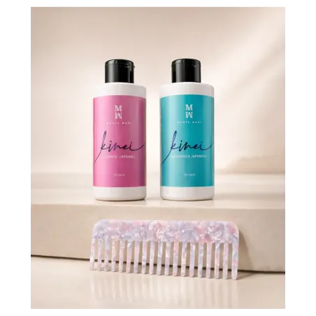Pack Marta Masi Kinei | Champú + Mascarilla Japonesa | Rutina de Reparación y Brillo + Cepillo de Regalo