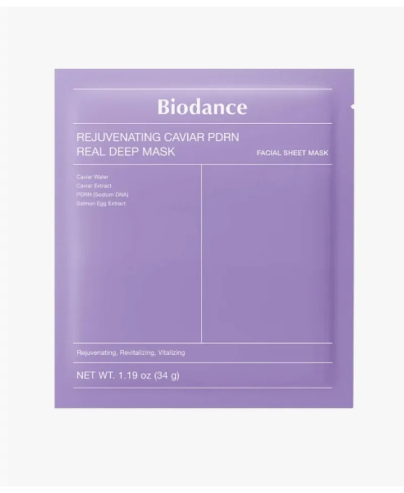 Biodance Mascarilla Facial con Polinucleótidos Rejuvenating Caviar PDRN Real Deep Mask 34G
