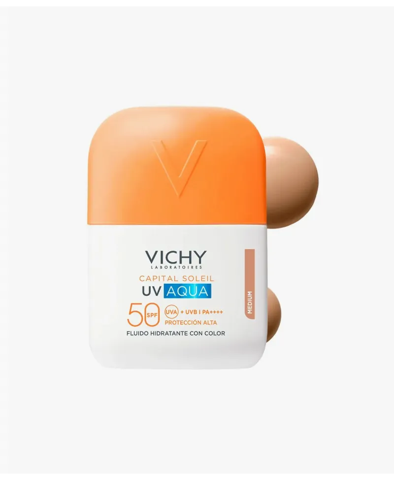 Vichy Capital Soleil UV Aqua Fluido Hidratante SPF50 50 ml - Tono Medio