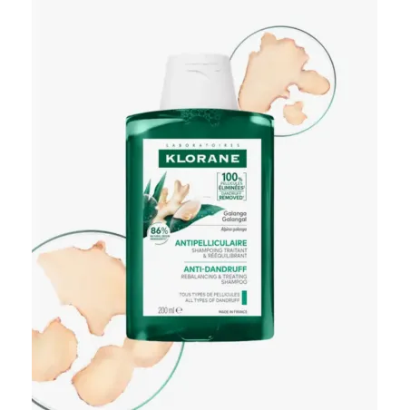 Klorane Galanga Champú Anticaspa Reequilibrante 200 ml