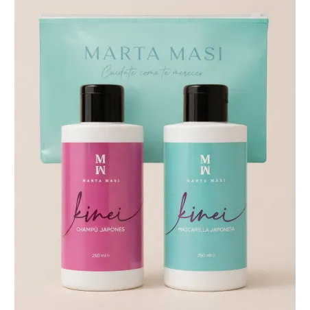 Pack Marta Masi Kinei | Champú + Mascarilla Japonesa | Rutina de Reparación y Brillo + Ziploc de regalo