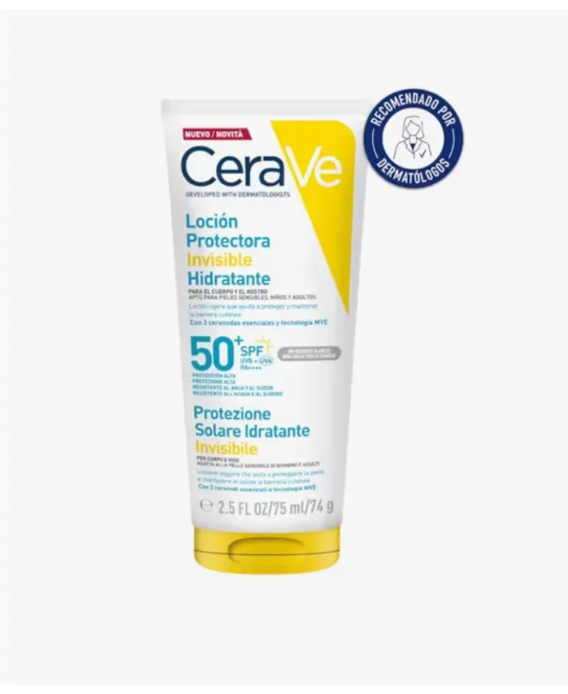 Cerave Loción Protectora Invisible Hidratante SPF50 75 ml
