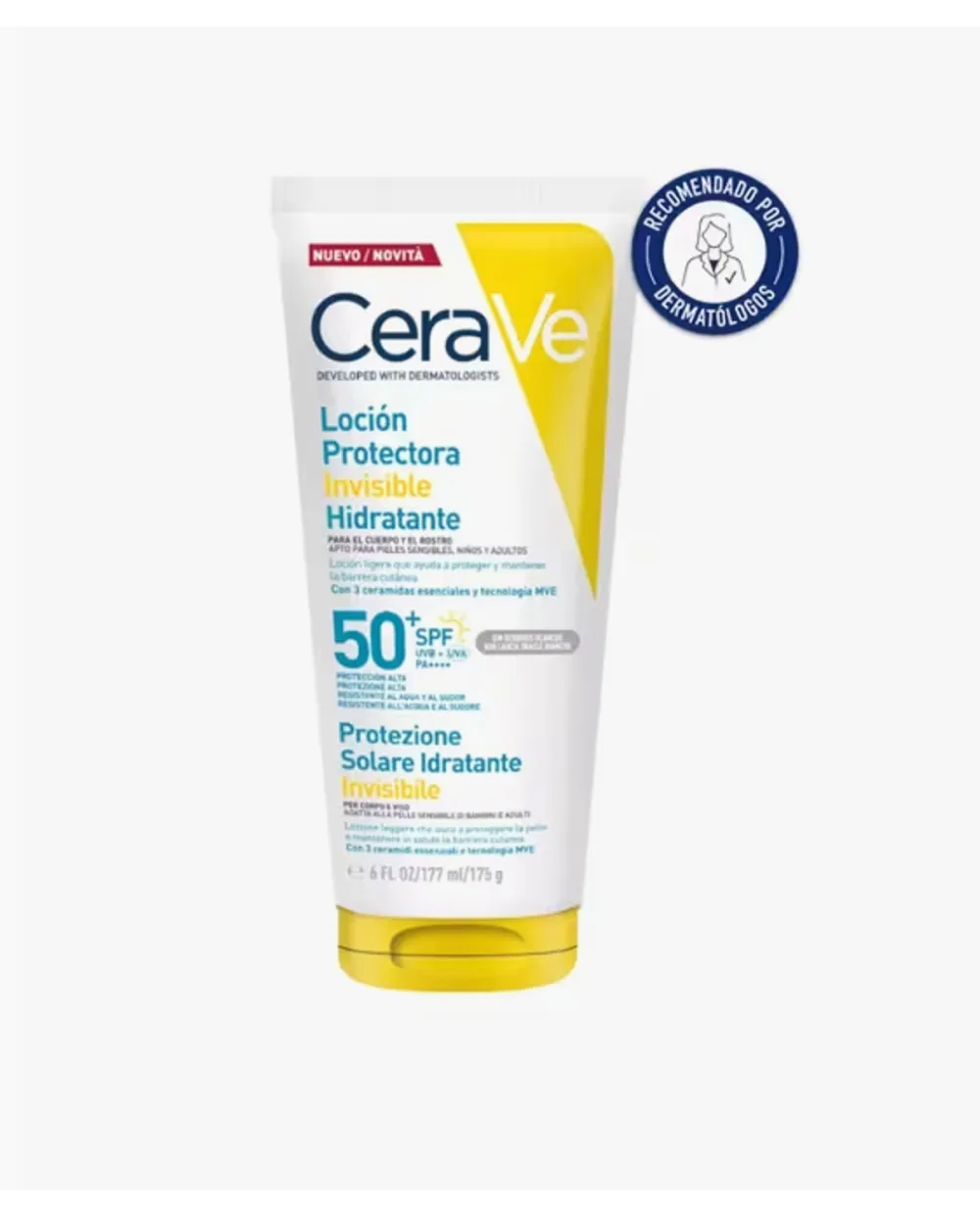 Cerave Loción Protectora Invisible Hidratante SPF50 177 ml