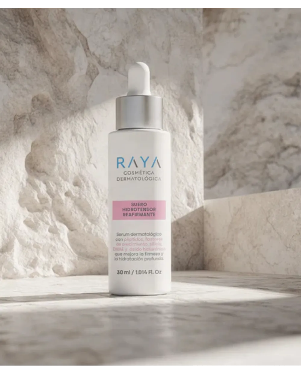 Raya Cosmética Dermatológica Suero Hidrotensor Reafirmante con Péptidos, Factores de Crecemiento y Ácido Hialurónico 30 ml