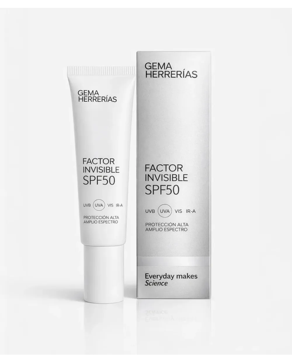 Gema Herrerías Factor Invisible SPF50 Amplio espectro [UVB UVA VIS IR-A] 45 ml