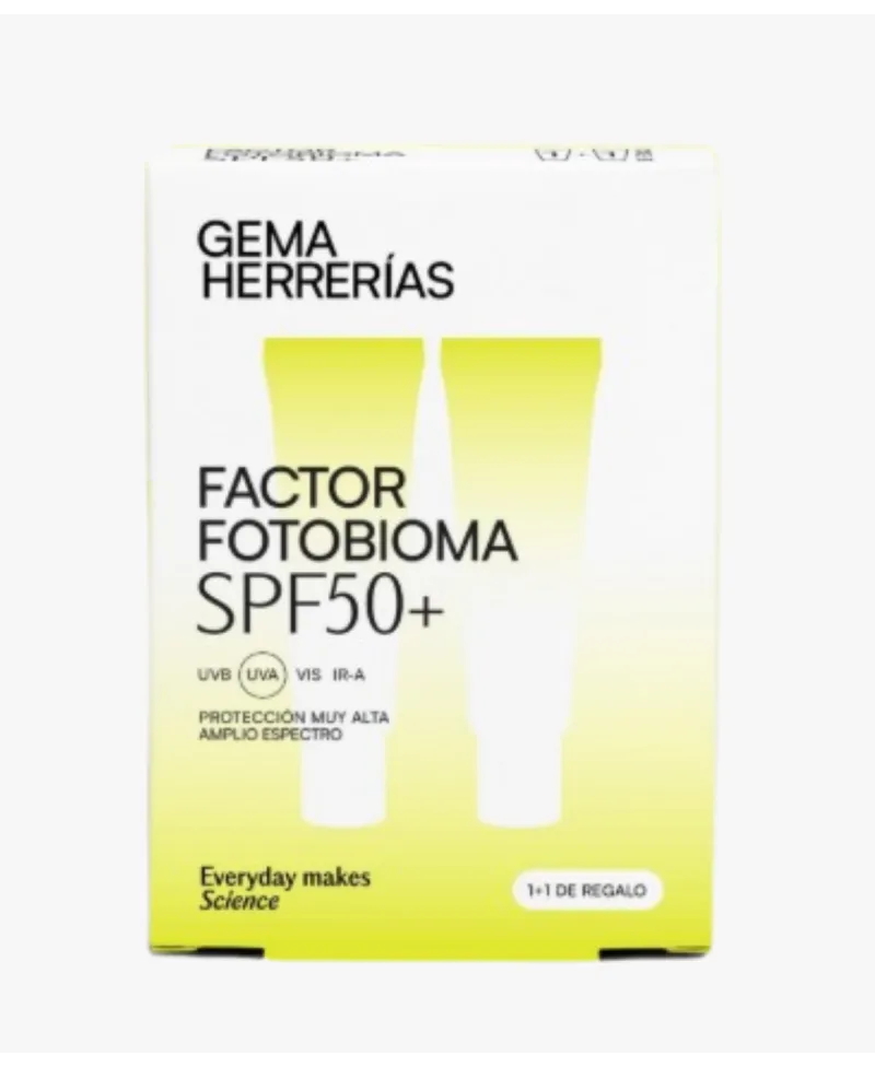 Gema Herrerías Duplo Fotobioma SPF50 Protección muy Alta 45 ml + 45 ml