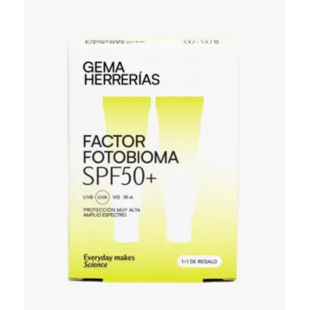 Gema Herrerías Duplo Fotobioma SPF50 Protección muy Alta 45 ml + 45 ml