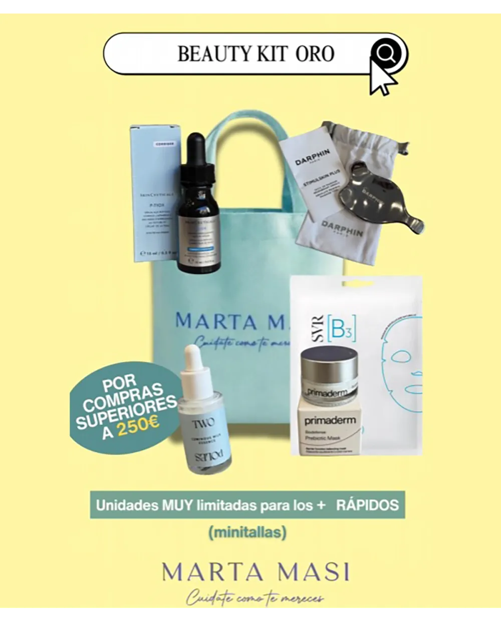 Beauty Kit ORO de Minitallas  compras superiores 250 euros