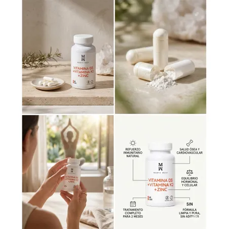 Vitamina D3+K2 + Zinc Bisglicinato | Salud Ósea e Inmune