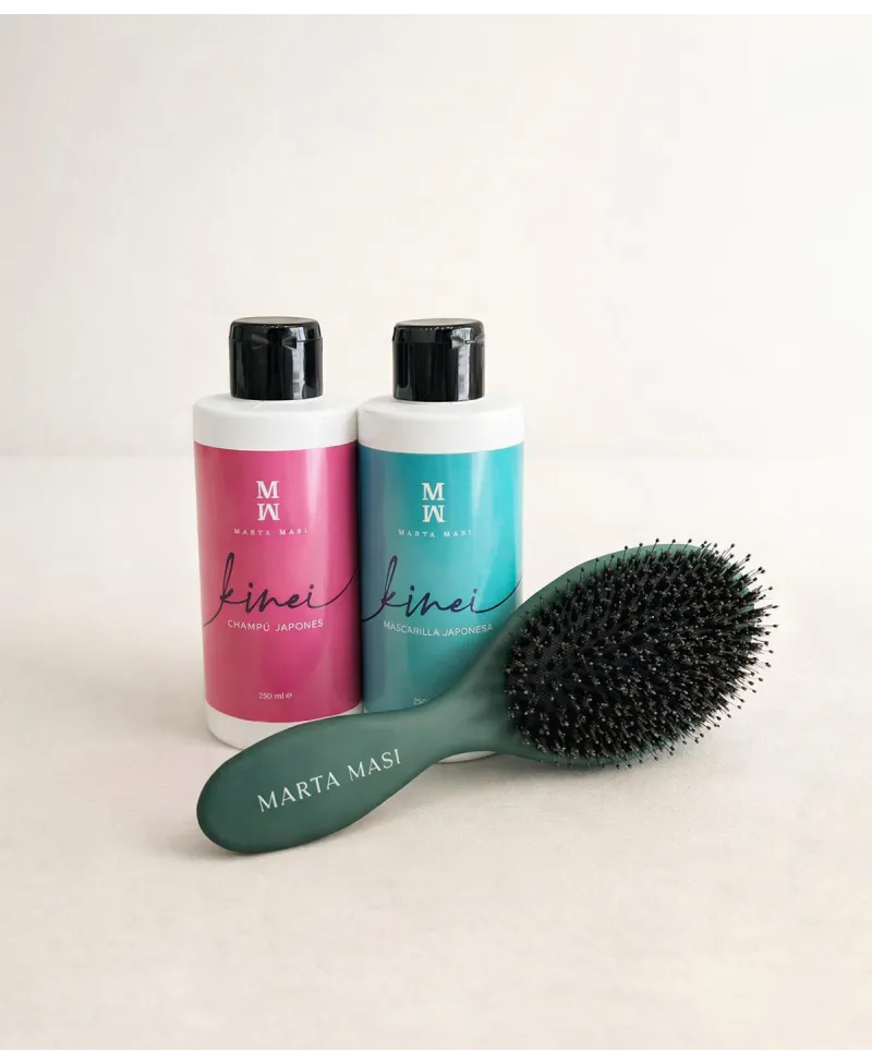 Pack Marta Masi Kinei | Champú + Mascarilla Japonesa | Rutina de Reparación y Brillo + Ziploc de regalo