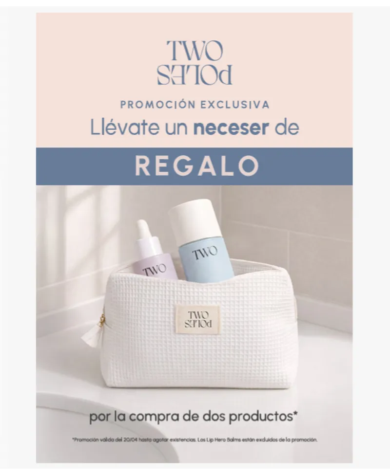 Regalo Neceser Two Poles, por la compra de 2 productos de Two Poles