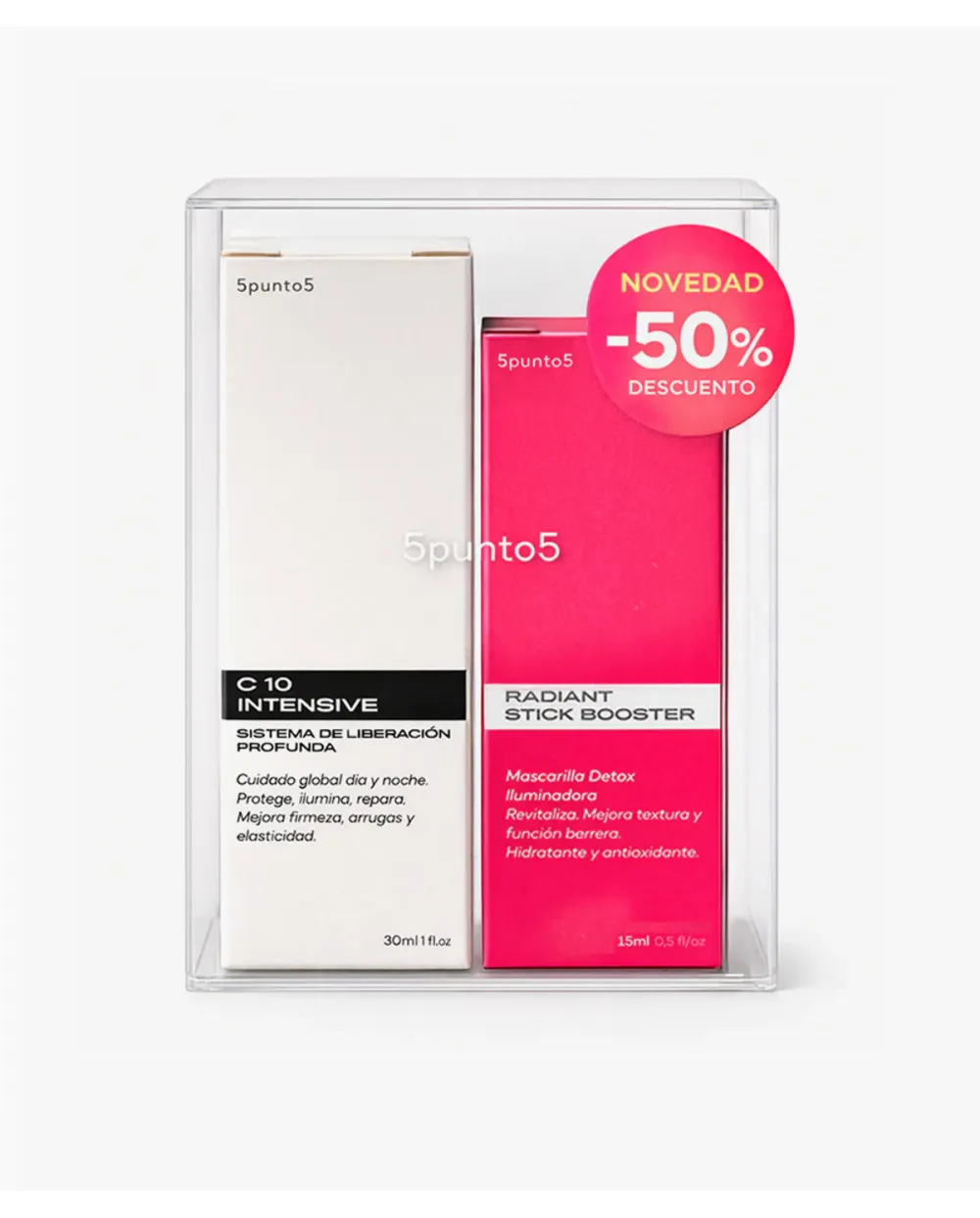 5Punto5 Pack Iluminador & Detox: Radiant Stick Booster + C10 Intensive