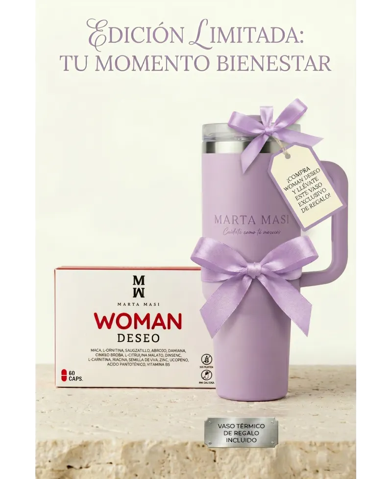 REGALO Vaso Térmico  (valor 45 euros) GRATIS AL COMPRAR WOMAN DESEO