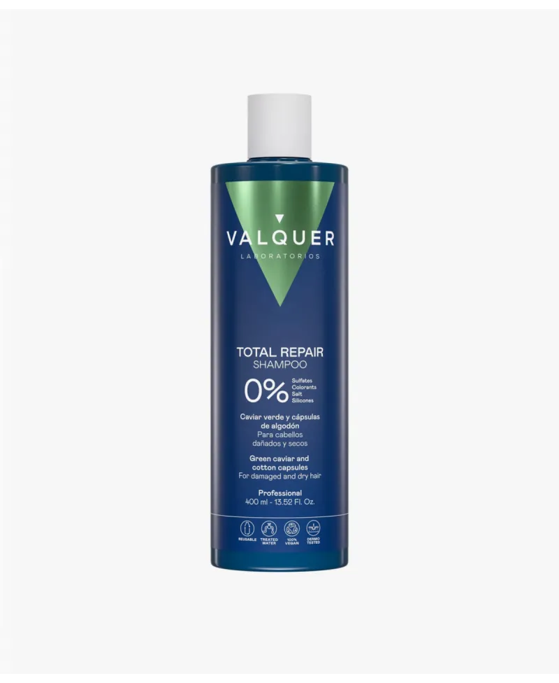 Valquer Champú Reparador para Cabello Dañado - 0% Sin Sulfatos 400 ml