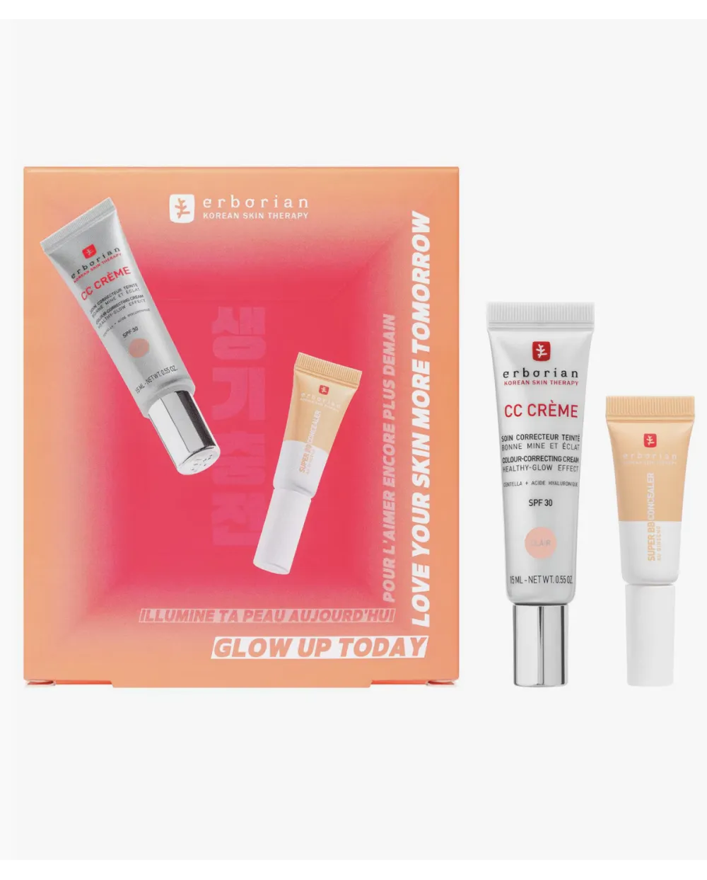 Erborian Cofre El Dúo Buena Cara: CC Creme Clair 15 ml + Super BB Concealer Clair 3 ml
