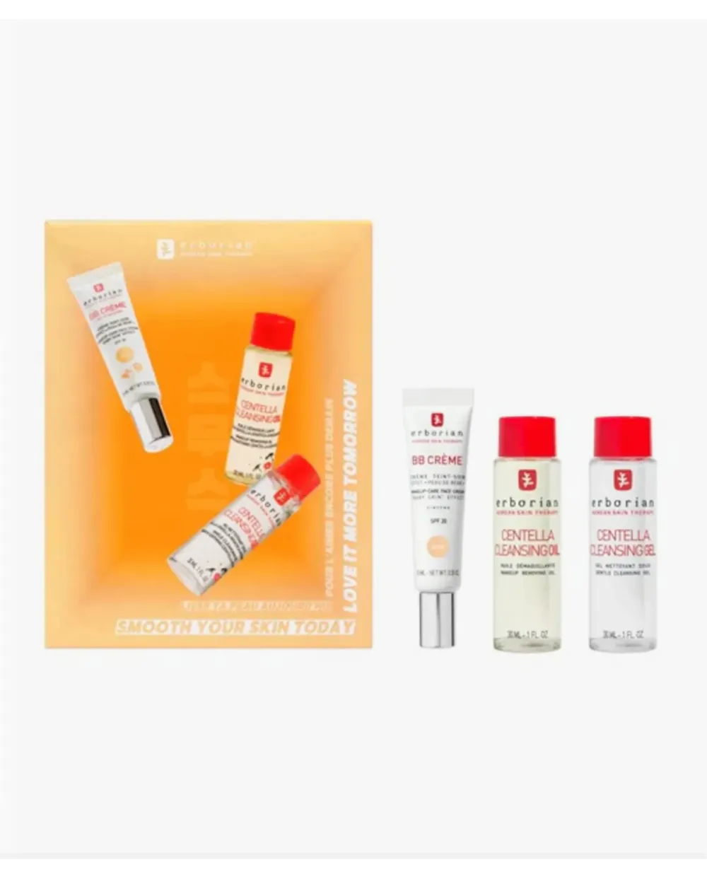 Erborian El Trío Alisador: BB Creme Nude 15 ml + Centella Oil 30 ml + Centella Gel 30 ml