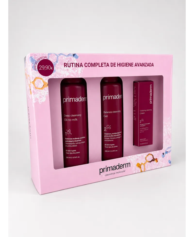 Primaderm Pack rutina completa de higiene avanzada