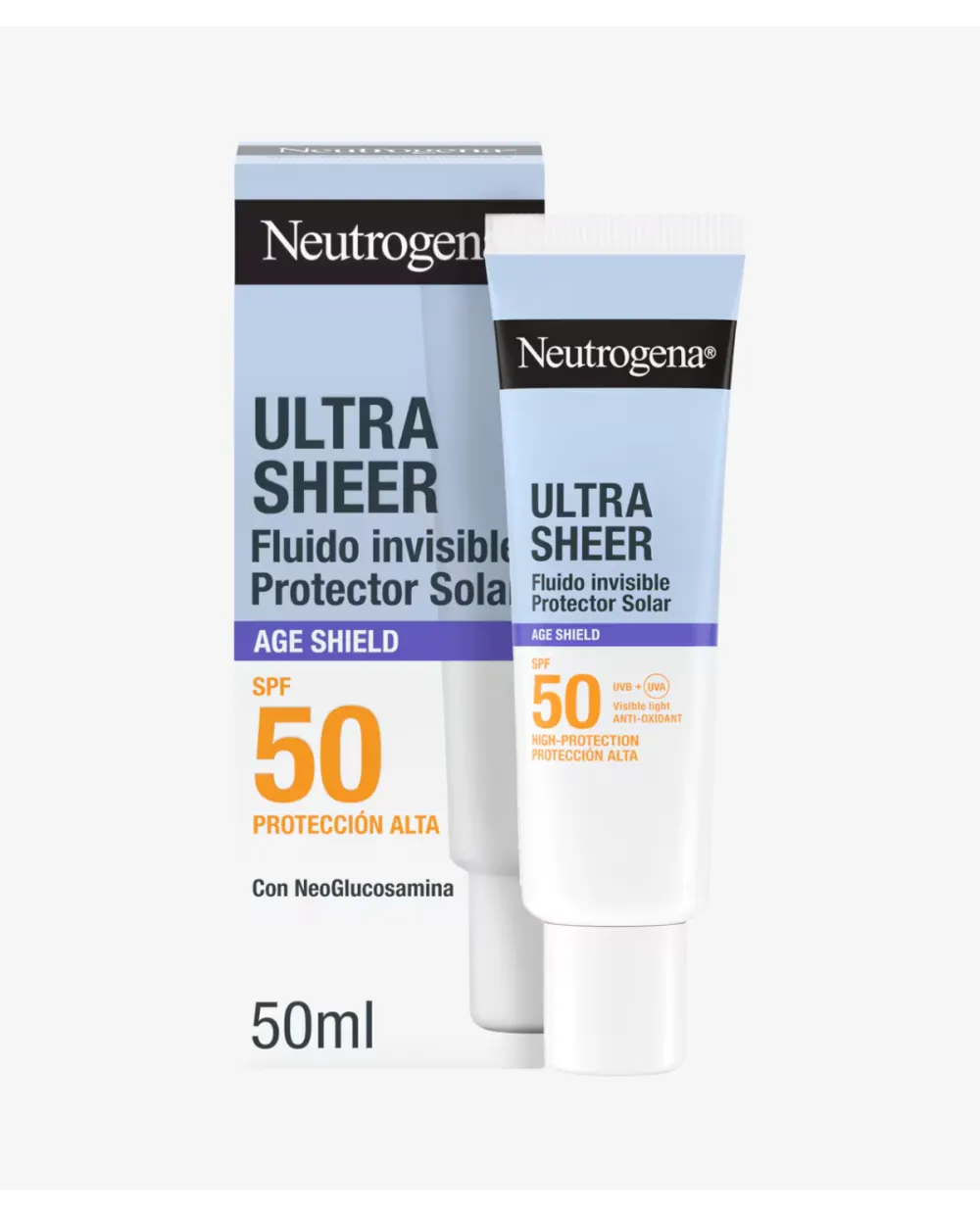 Neutrogena Protector Solar Facial Ultra Sheer Fluido Invisible Anti-Edad Spf50 50 Ml