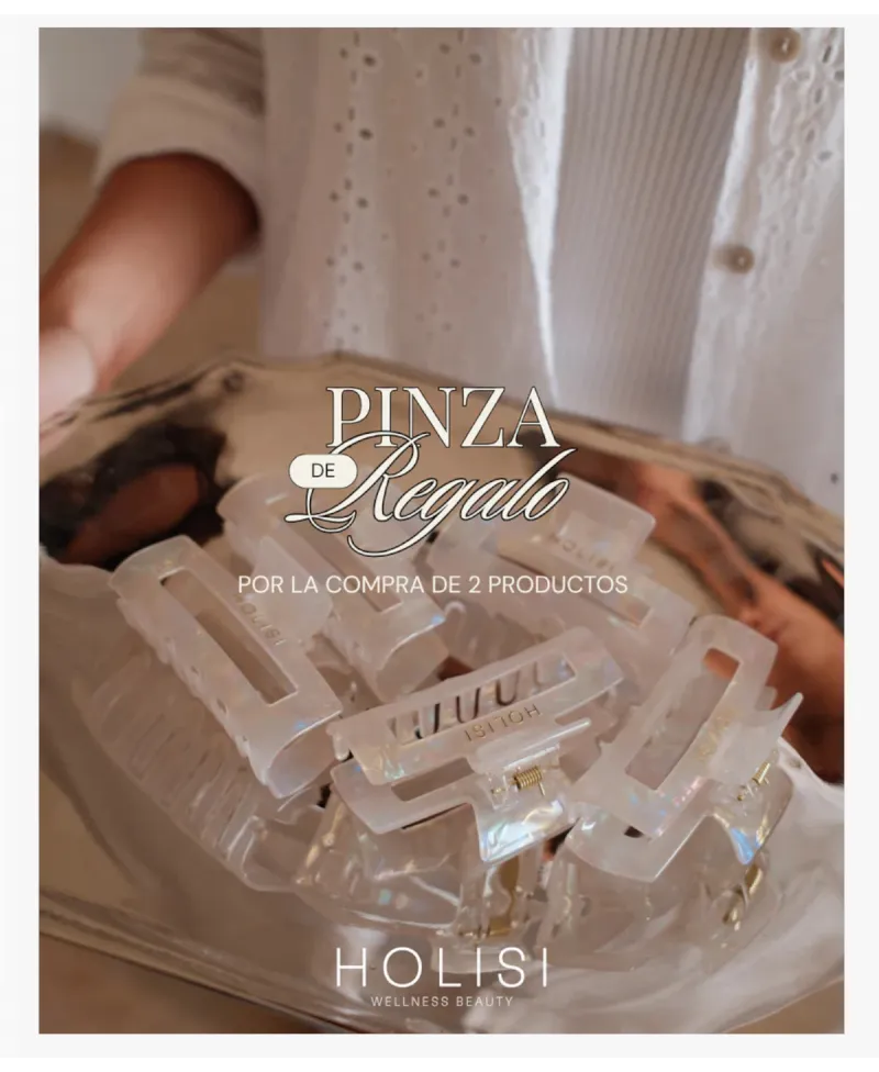 Regalo Holisi Pinza del Pelo por la compra de 2 Productos