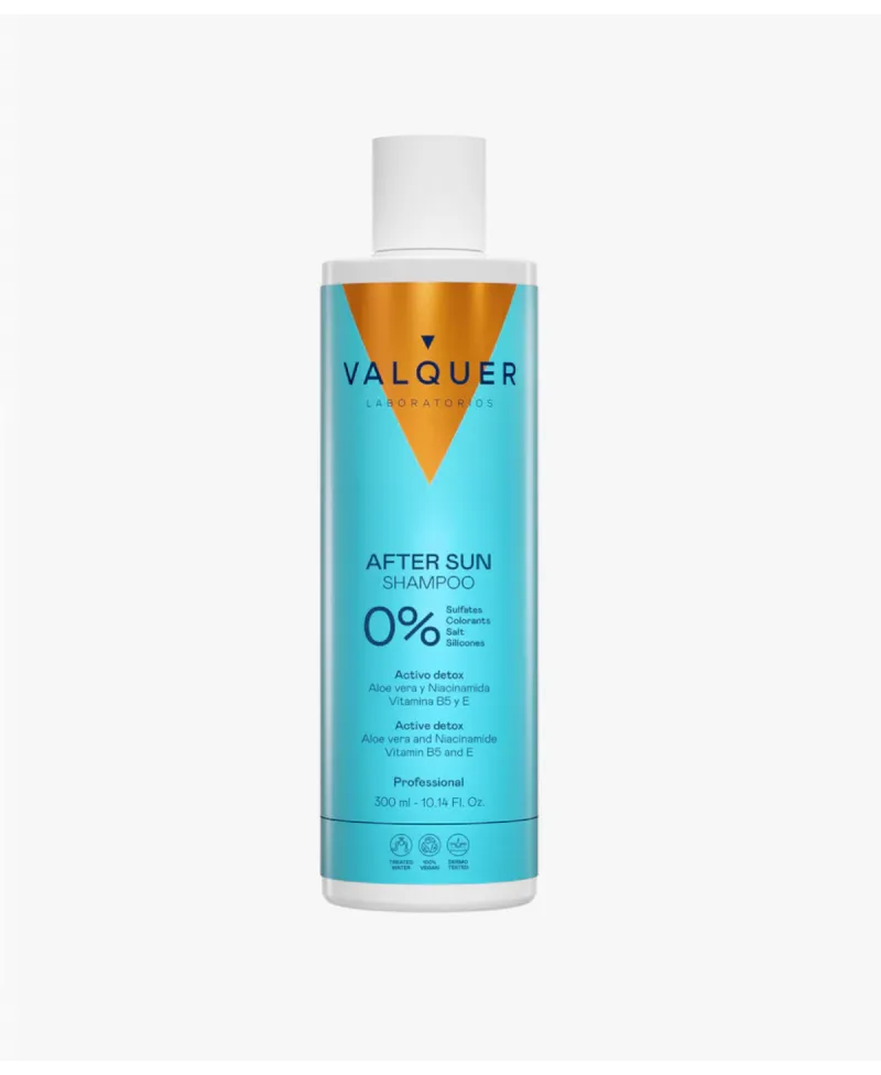 Valquer Champú After Sun Detox Capilar Protección y Reparación Después del Sol 300 ml