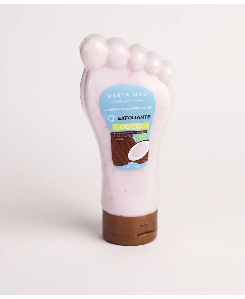 Marta Masi Exfoliante de Pies Natural con Cáscara de Nuez y Coco