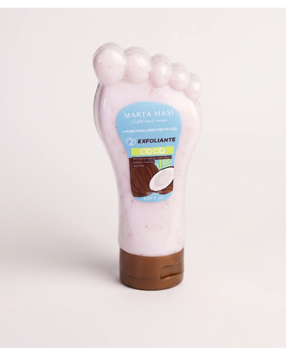Marta Masi Exfoliante de Pies Natural con Cáscara de Nuez y Coco