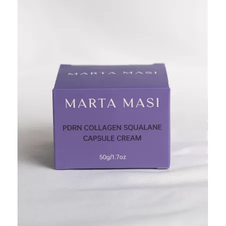 Caja de Marta Masi Crema Facial en Cápsulas con PDRN, Colágeno y Escualano