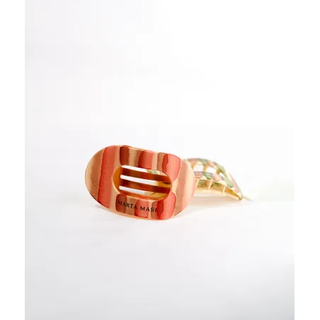 Pinza de Pelo Marta Masi - Diseño Acuarela Tonos Rosados
