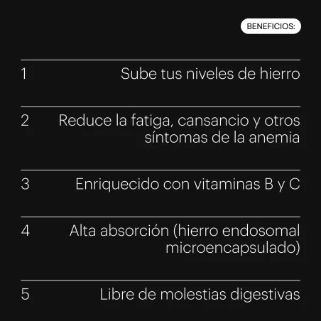 Belevels Iron+ 60 Cápsulas