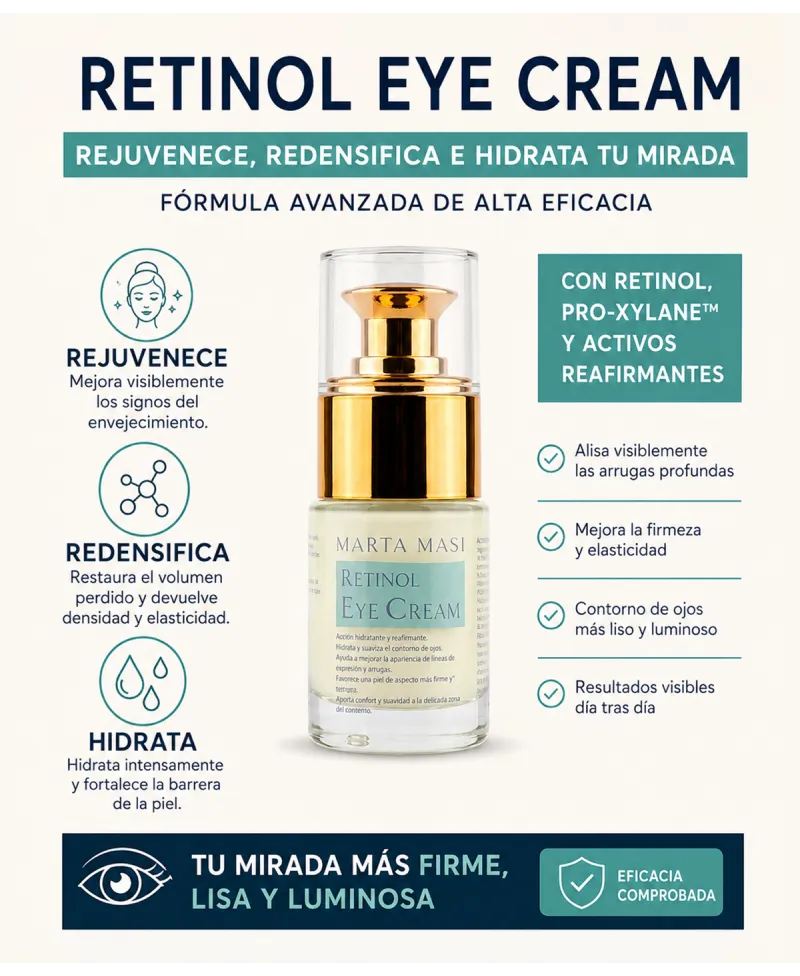 Contorno de Ojos con Retinol Reafirmante | Marta Masi